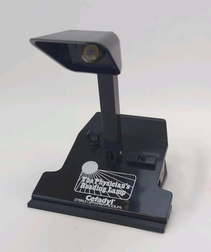 Drug Rep Pharmaceutical Advertising Clip On Reading Lamp Cefadyl