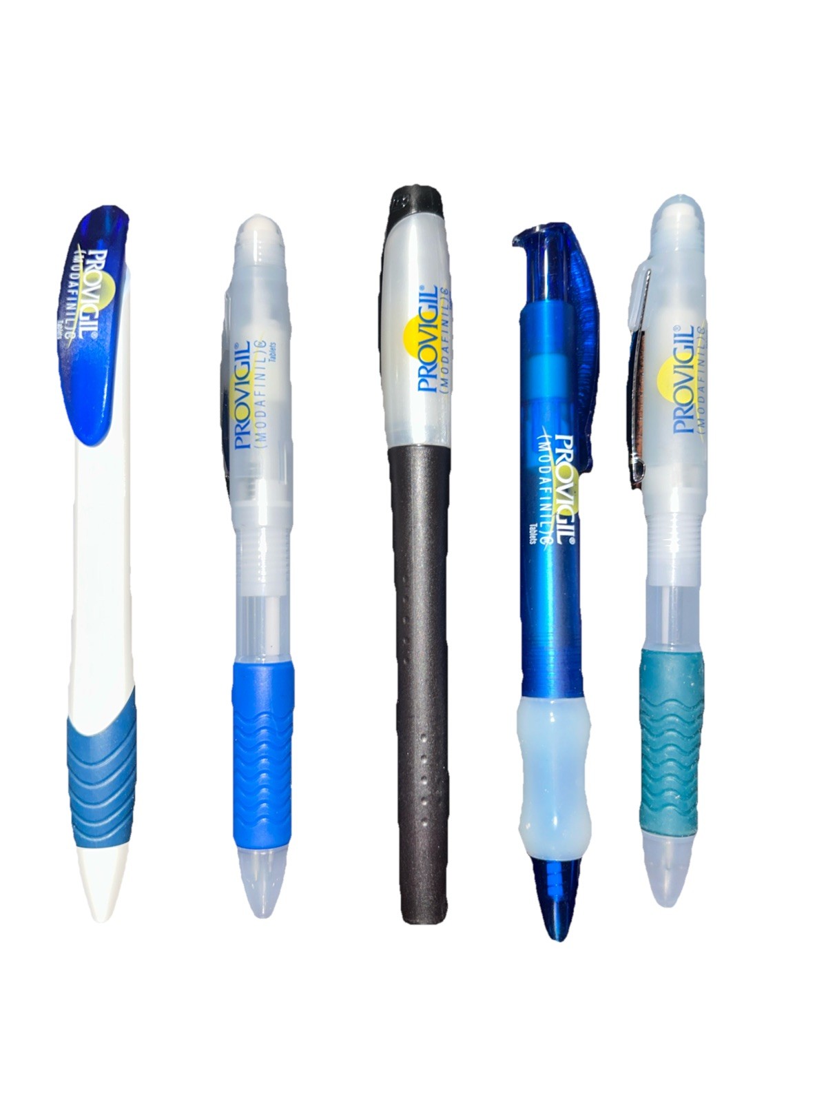 5 RARE Pharmaceutical Drug Rep Promo PROVIGIL Pen Pencil Highlighter FS New Work