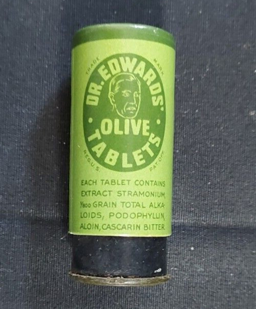 Old Empty Cardboard Medicine Container Dr Edwards Olive Tablets Columbus OH