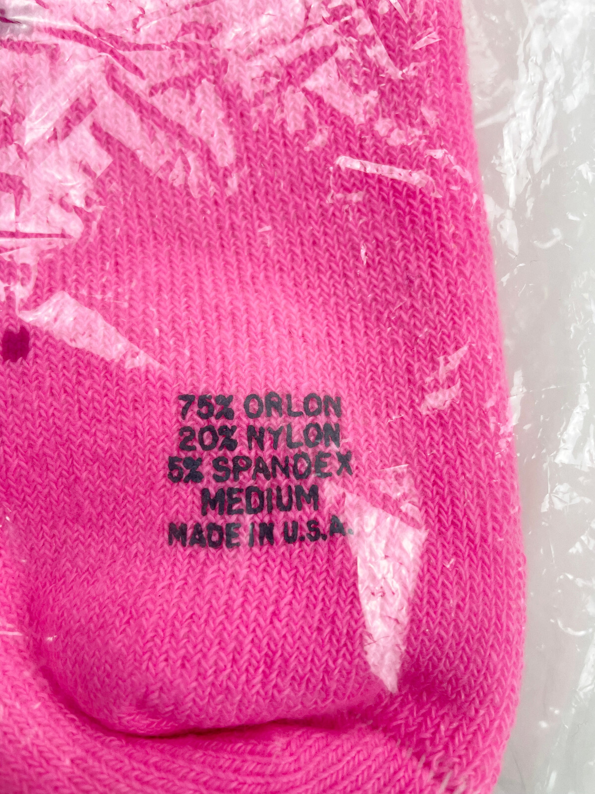 2 AXSAIN PINK SOCKS – PHARMACEUTICAL GIVE-AWAY -75% ORLON – NEW OLD STOCK