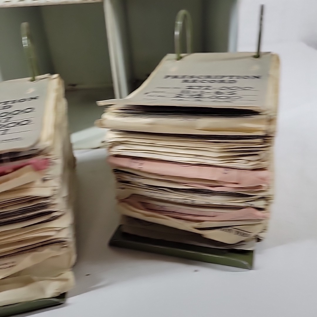 VTG Pharmacy Prescription File Box (2) w/100s of Drug Scripts California 1960s