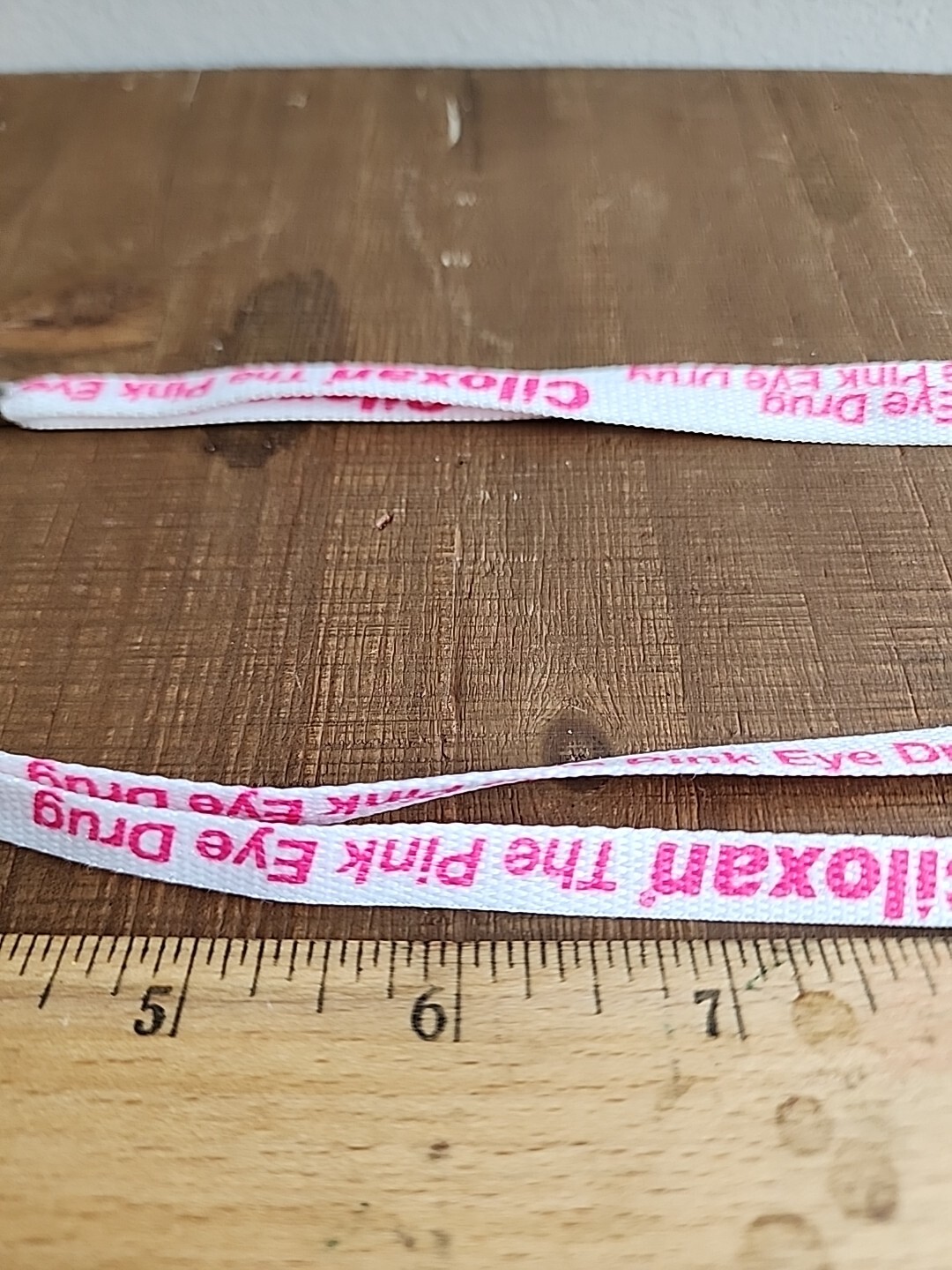 2 Ciloxan Pink Eye Lanyard Drug Rep Pharmaceutical Promo Advertising White