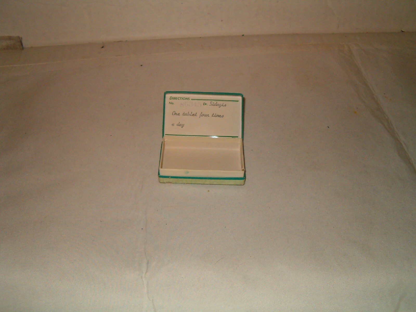 Vintage Denner Bros Pharmacy Prescription Drug Pill Box Sebewaing Mich.