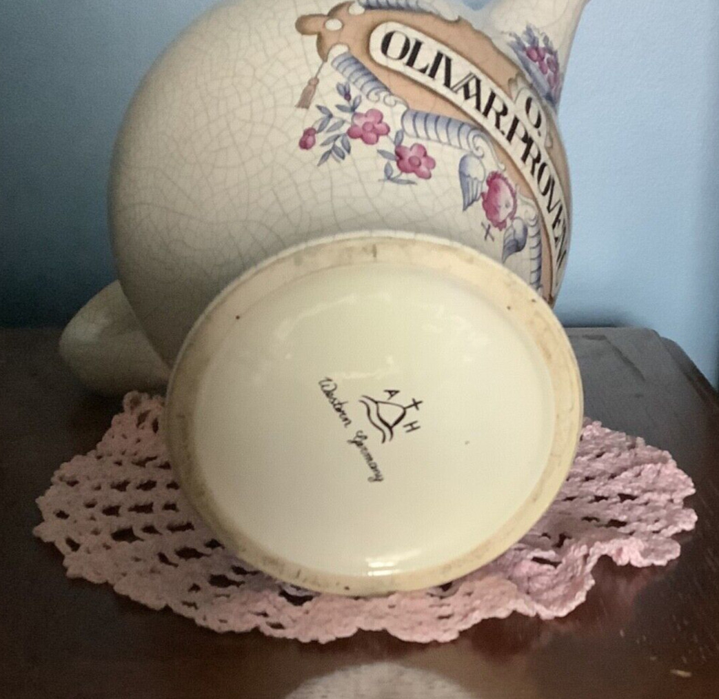Vtg Rare Anton Heinrich Apothecary Ceramic Jar Western Germany O.Olivar.Provenc.