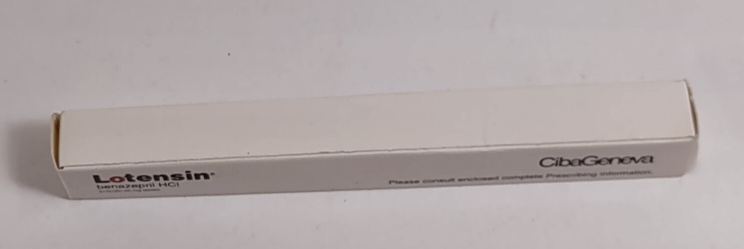 Drug Rep Pen ( Lotensin ) Stained Wood Pen w/ Engraved Lettering Box Prescribing