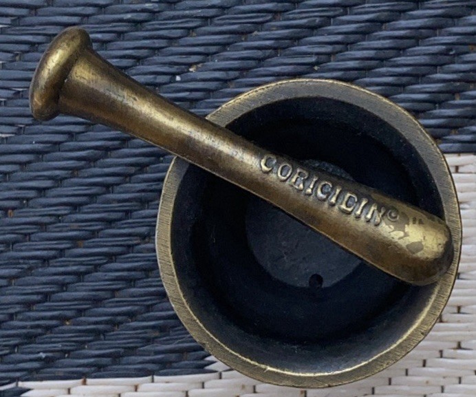 Schering Brass Mortar & Pestle 15th Edition Louis DuFilho Jr Vintage 1997 EUC