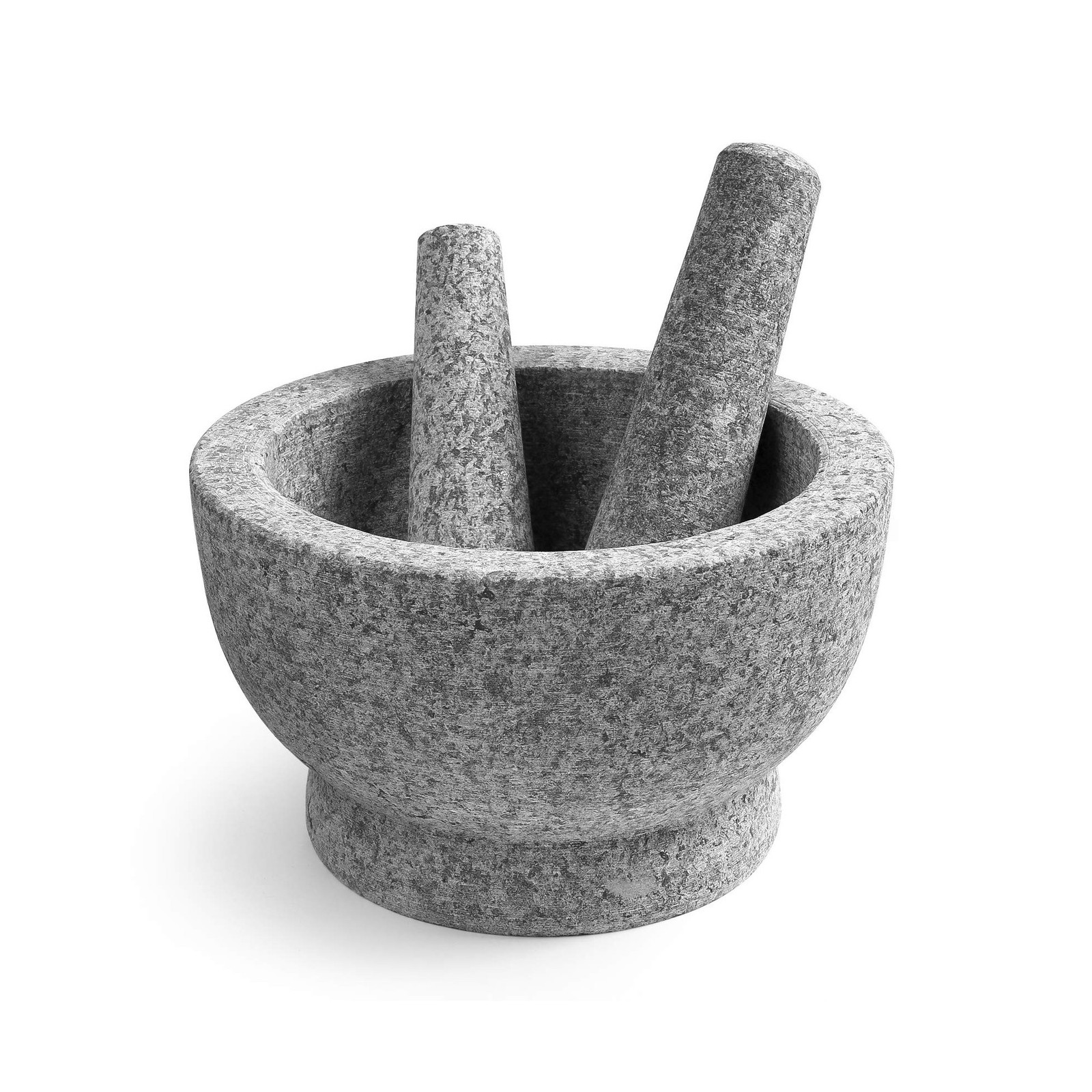 8 Inch Large Capacity Mortar and Pestle Set – One Mortar and Two Pe… Fast Ship