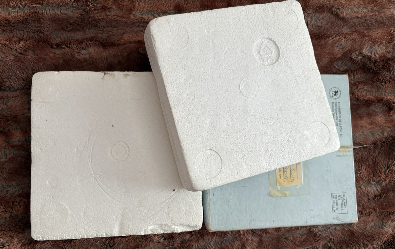 Lot of 3 Vtg Burroughs Wellcome Delft Holland Handmade 6×6″ Pharmacy Pill Tiles