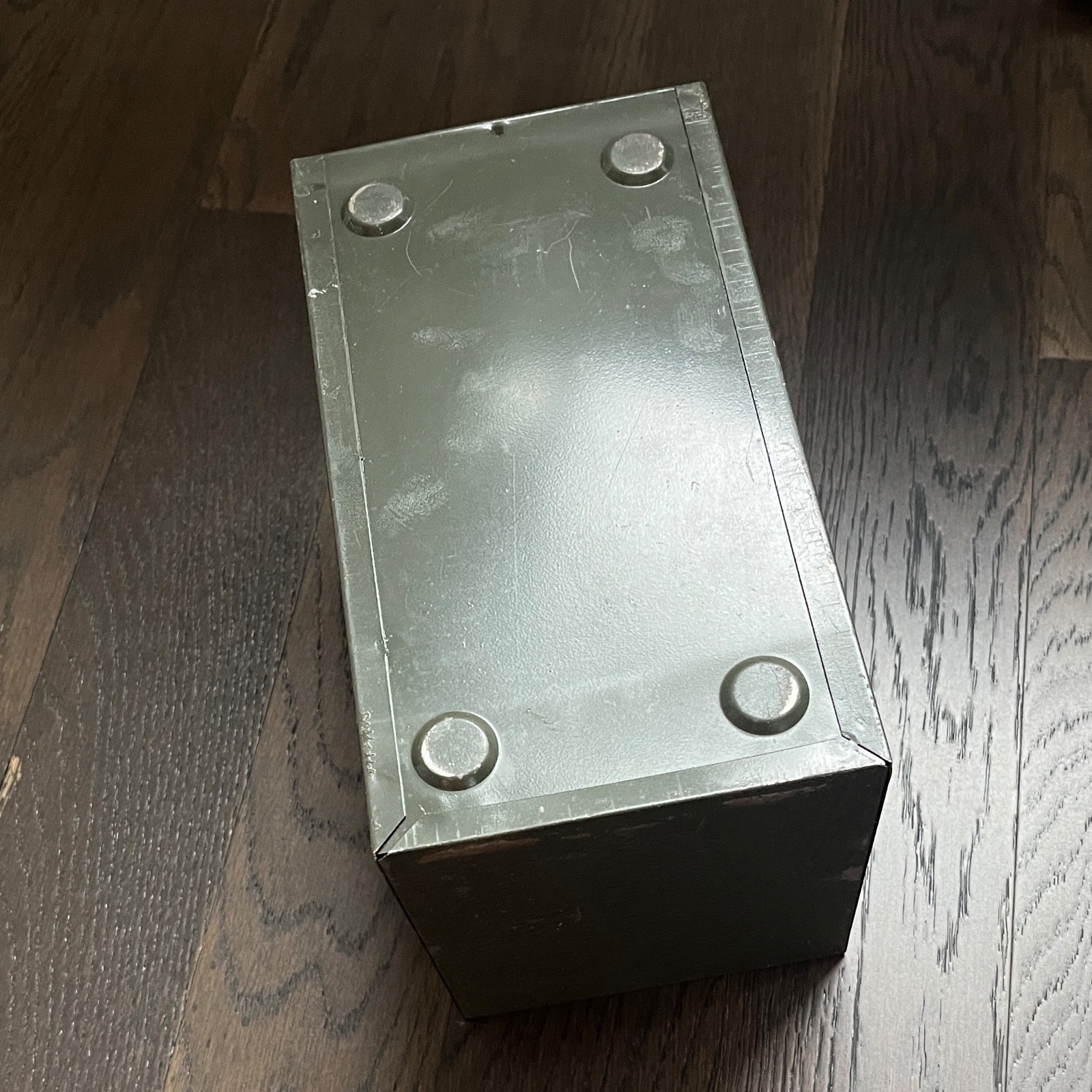 VINTAGE METAL TALBOTT PRESCRIPTION FILE BOX AURORA, ILLINOIS 1960’s
