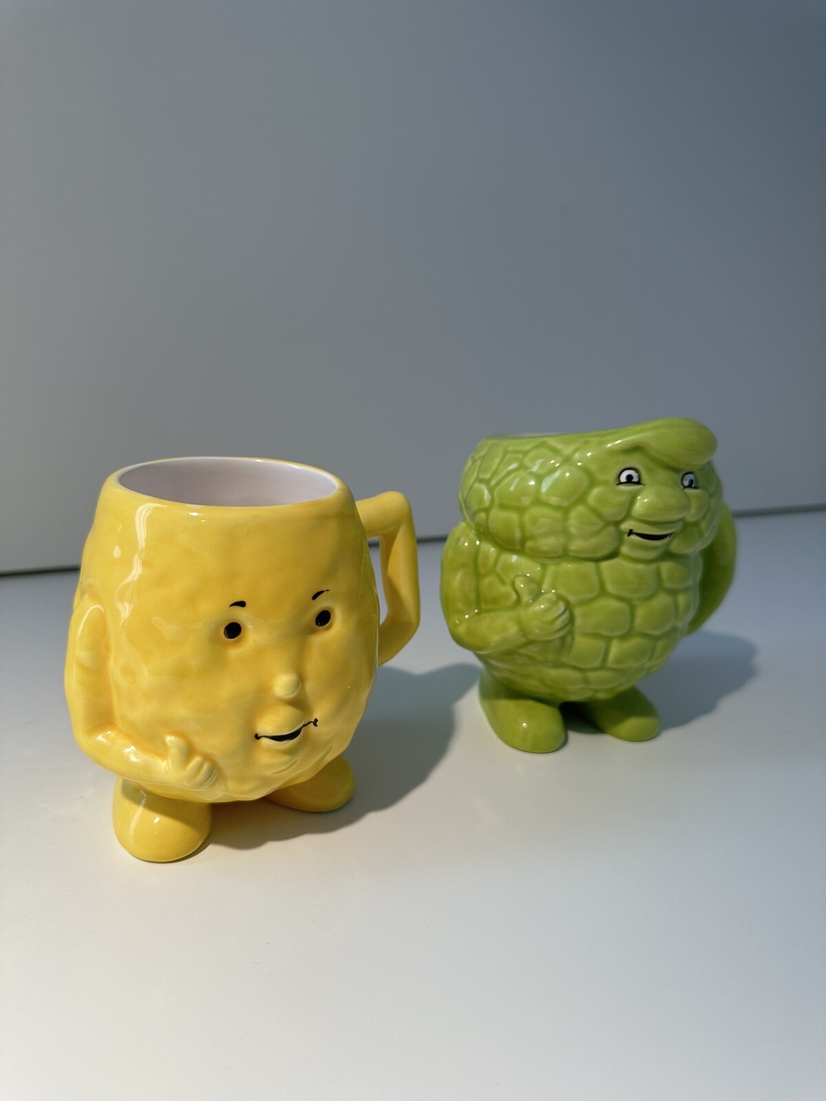 Actors Pharmaceutical Promotional Triglyceride & HDL Ceramic Mugs Green/Yellow
