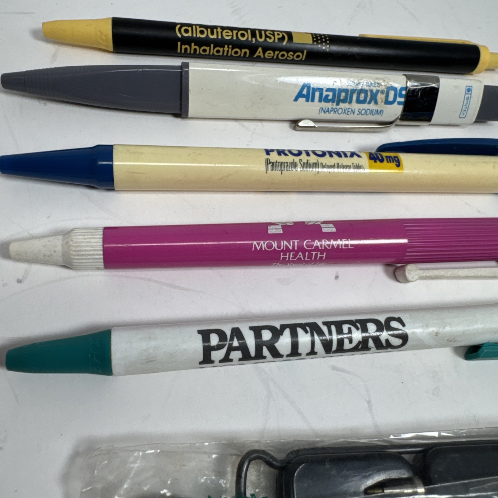 drugs pharmaceutical pens vintage x6 rep advertising Untested