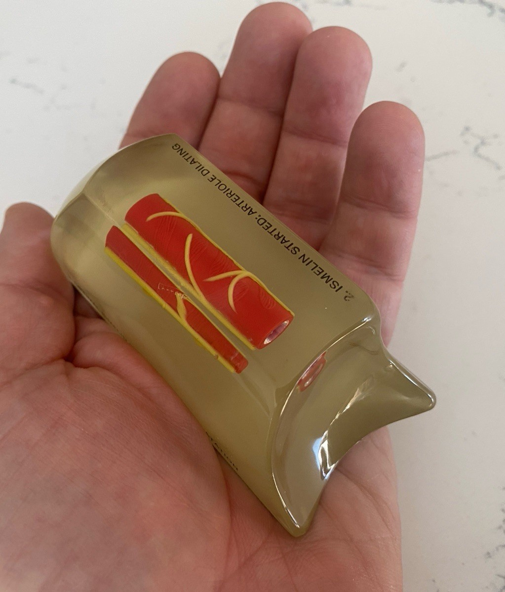 Rare 1960s CIBA Ismelin Promotional Pharmaceutical Drug Lucite Paperweight