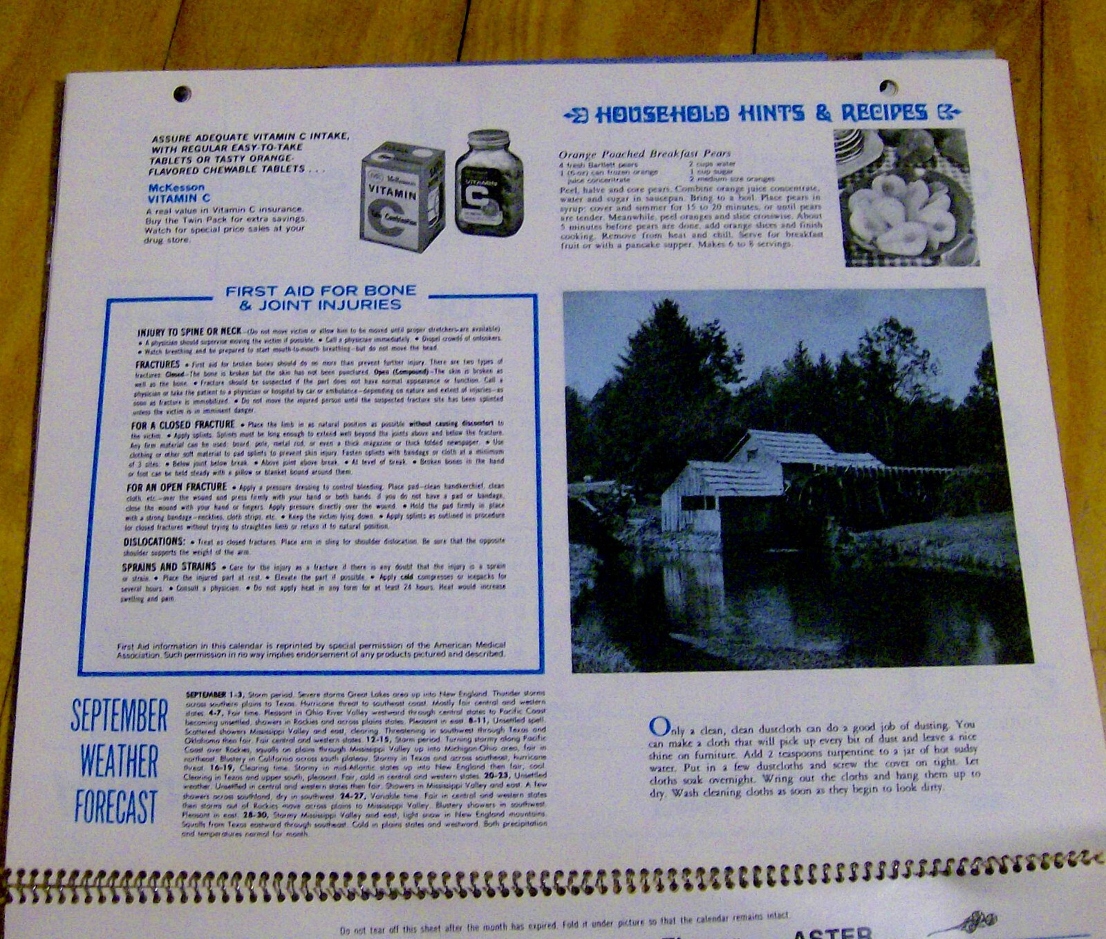 vintage CANNON’S PHARMACY 1970s ad calendar South Hadley Massachusetts medical