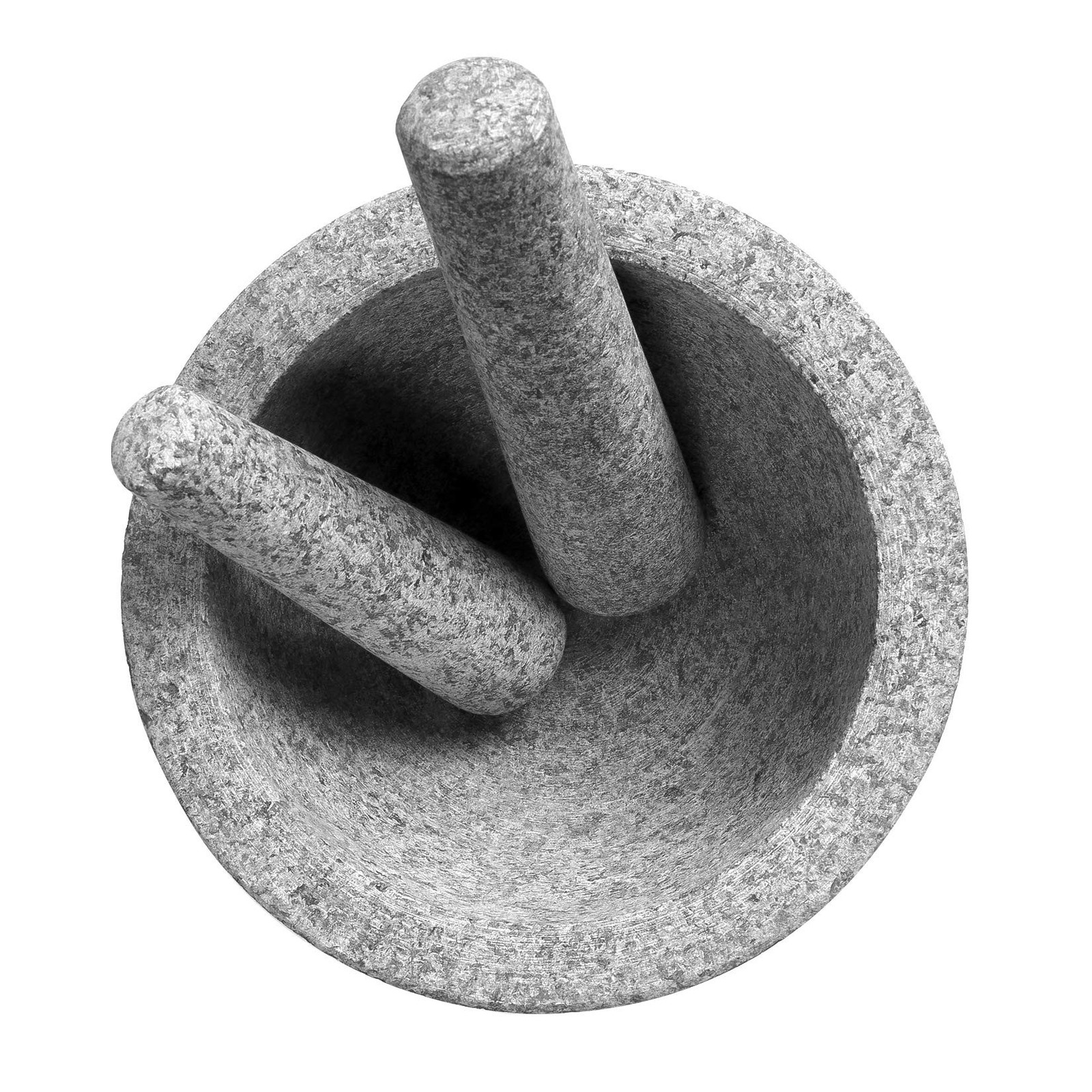 8 Inch Large Capacity Mortar and Pestle Set – One Mortar and Two Pestels – Na…