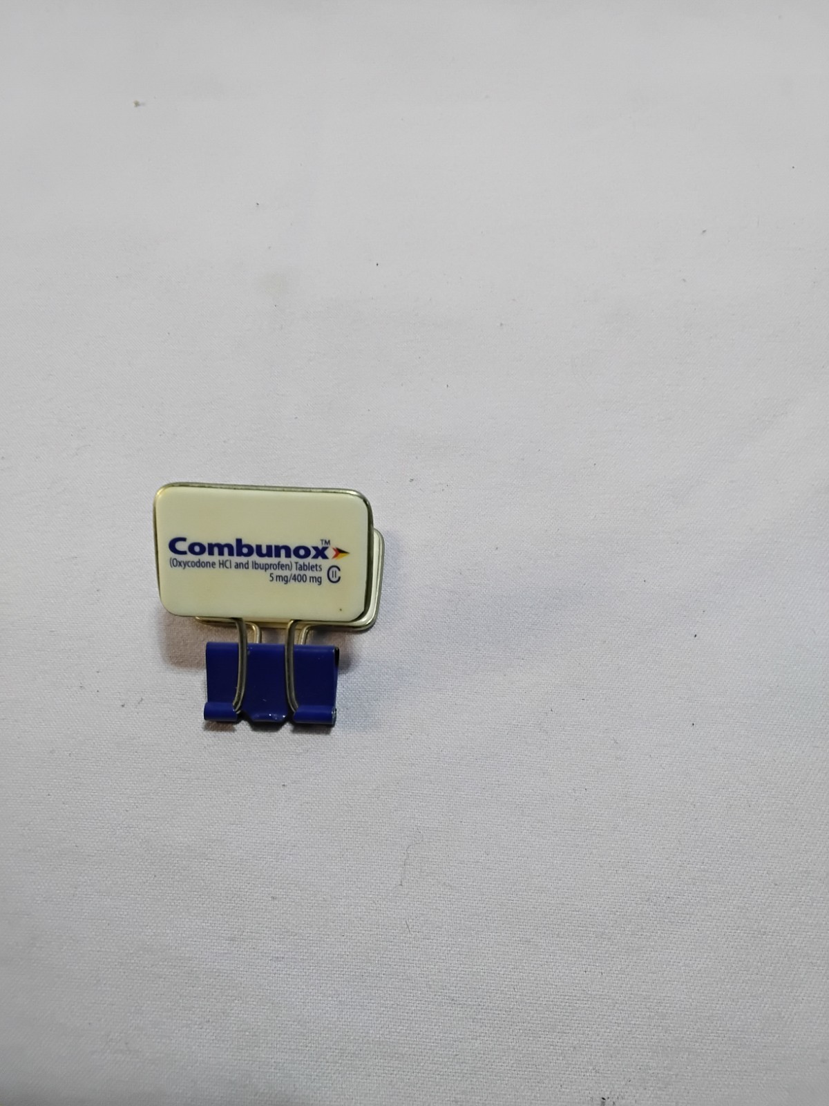 Combunox Pharmaceutical Promo Binder Clip Forest Labs Drug Rep Item