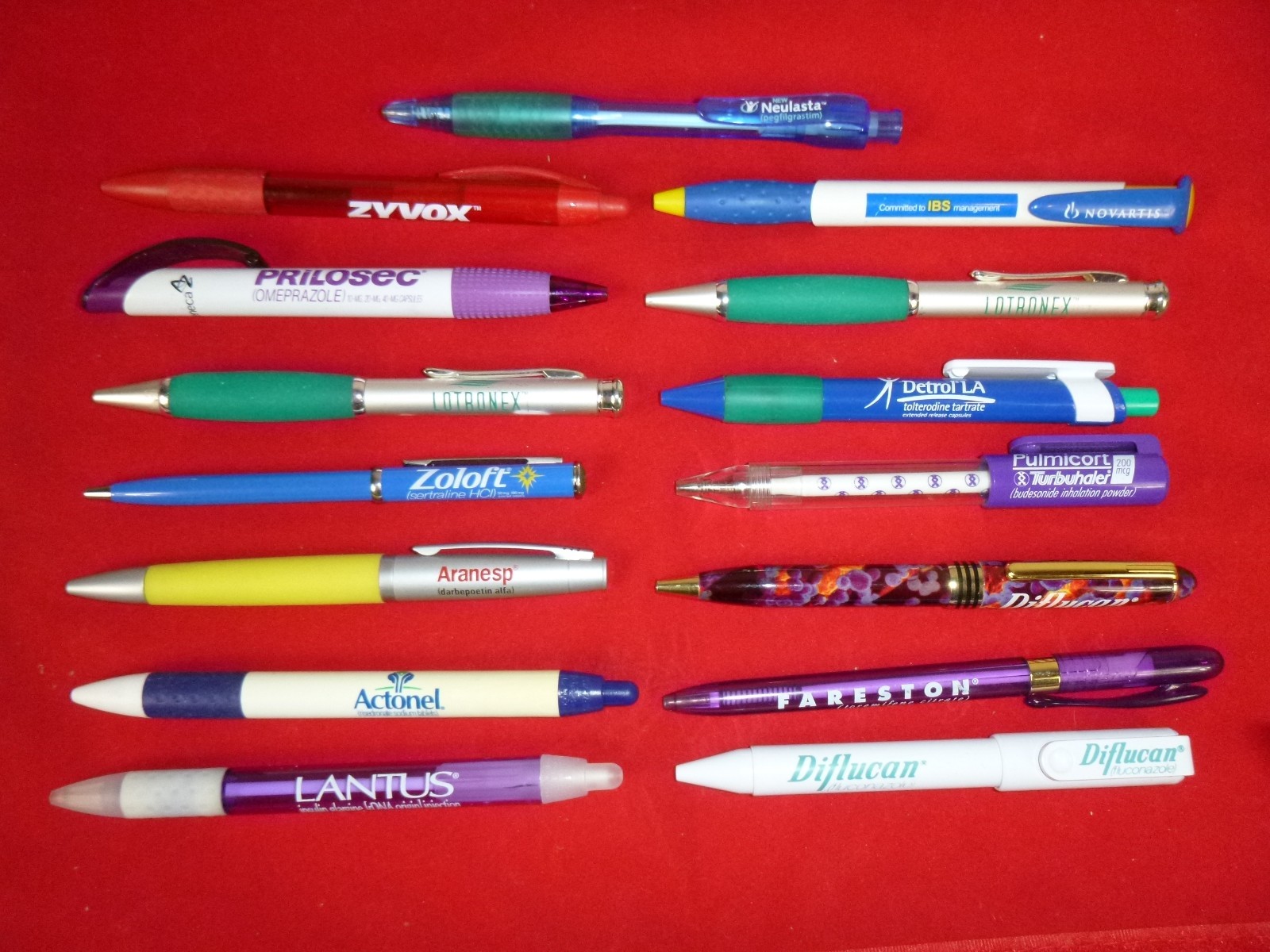 Lot of 15 Ink Pen Drug Pharmaceutical Rep Advertising Heavy Metal Plastic Twist