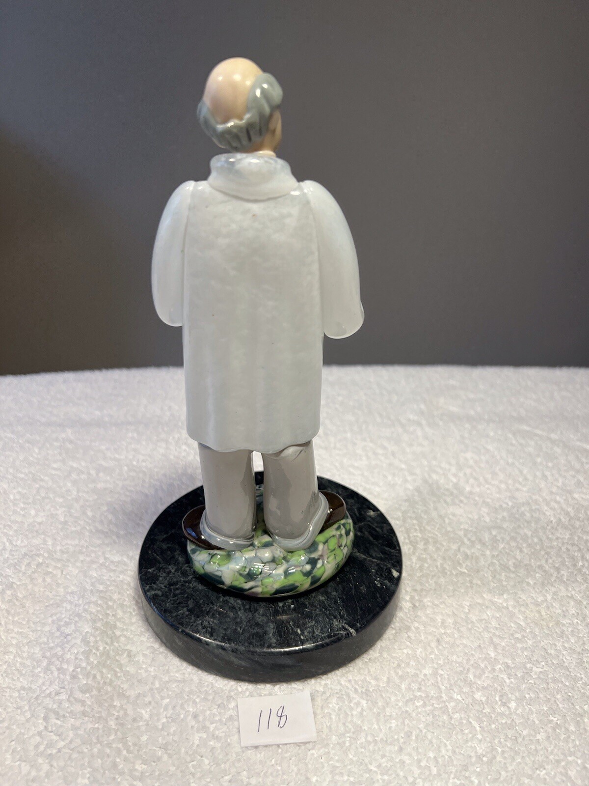 Lot Of 2 Vintage Czech Hand Blown Glass Doctor Figurines