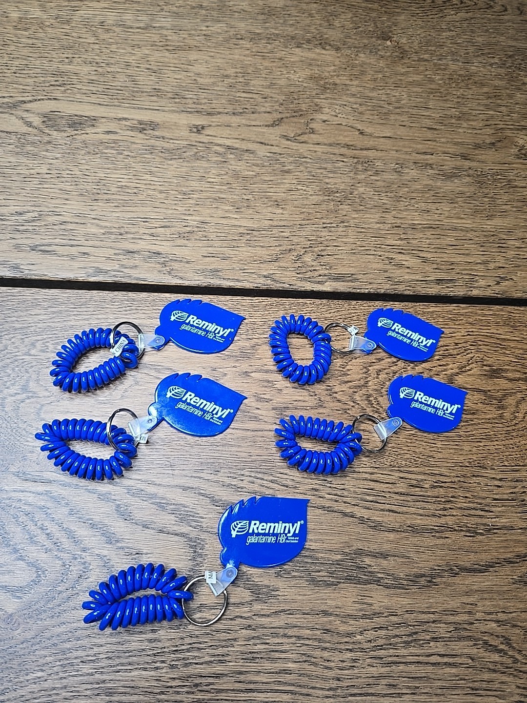 Reminyl Pharmaceutical Drug Rep Advertising Wrist Key Chain Lot Of 5 New