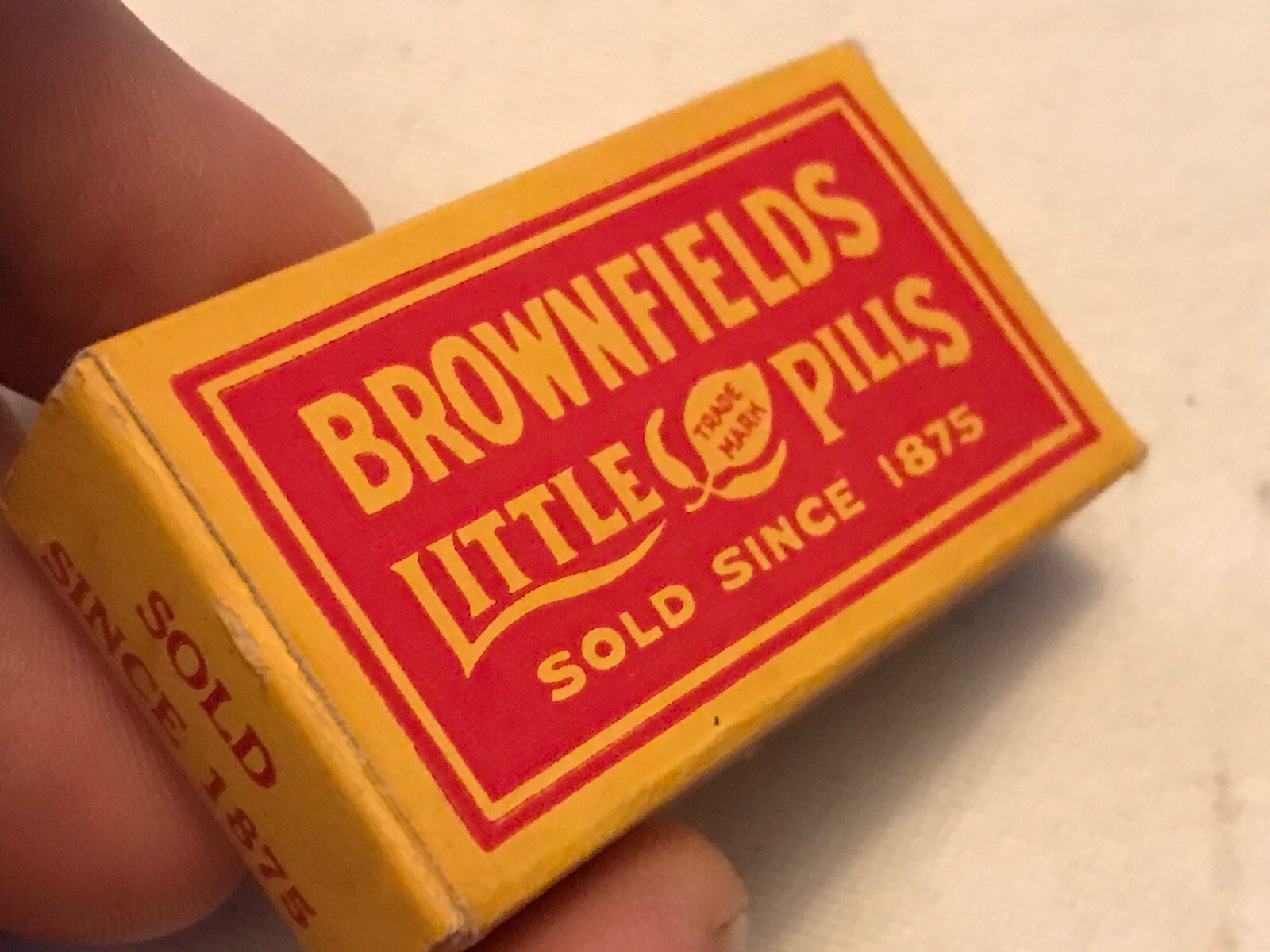 BROWNFIELD’S Little Pills Vintage SAMPLE Empty Small Box