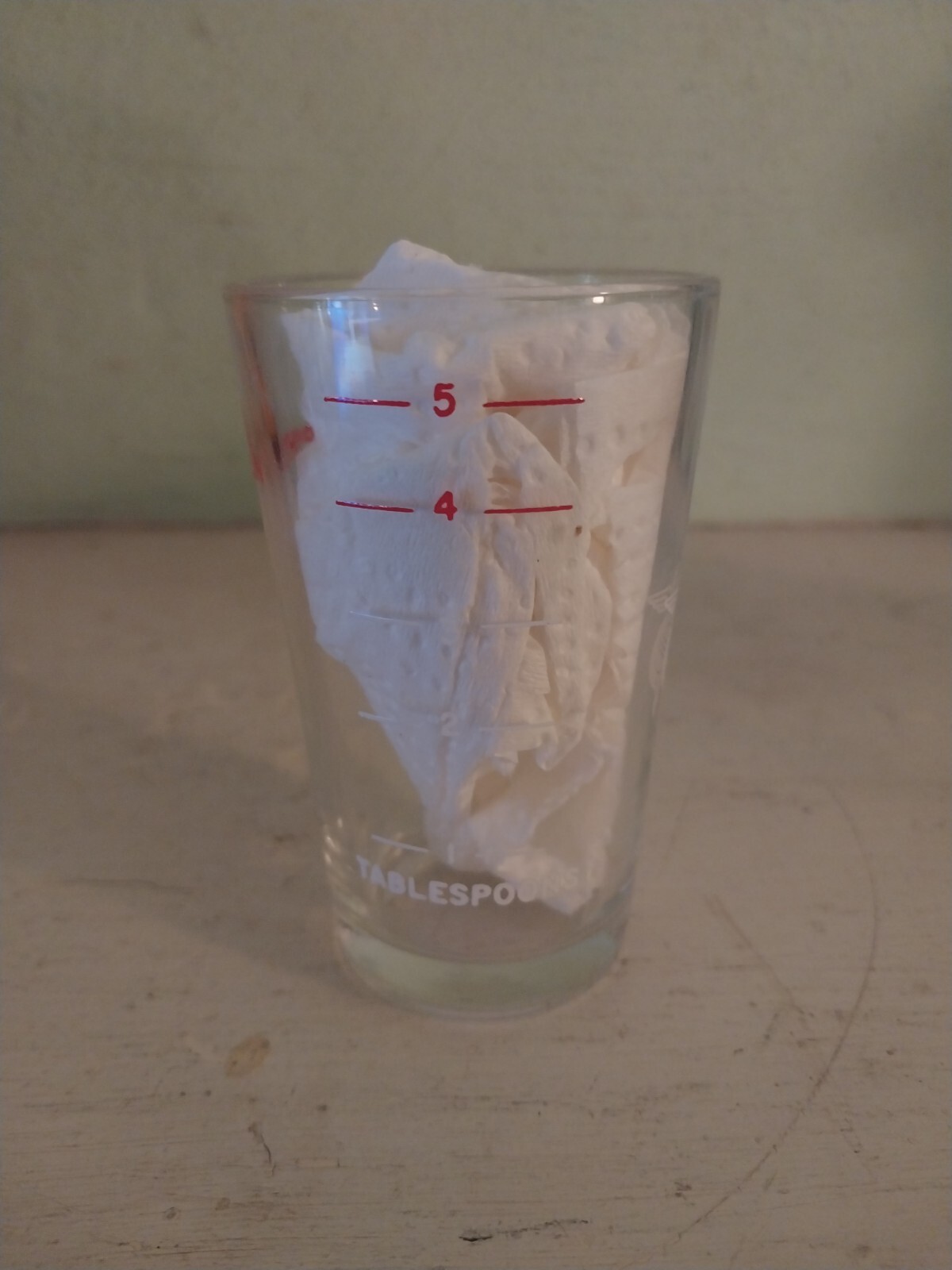 Elixophyllin vintage medical dosage glass or measuring cup – 5 tablespoons