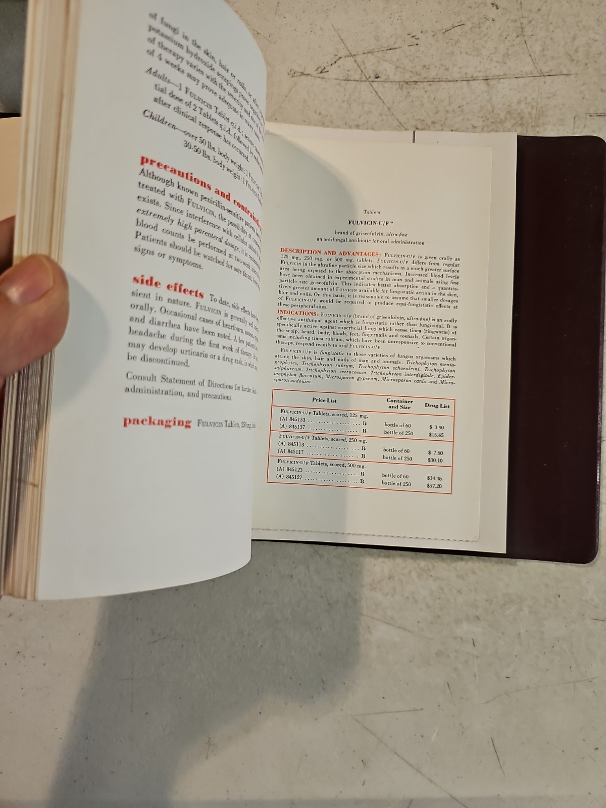 Vintage 1969 Schering Corp Pharmaceutical Price List &Product Data In Binder