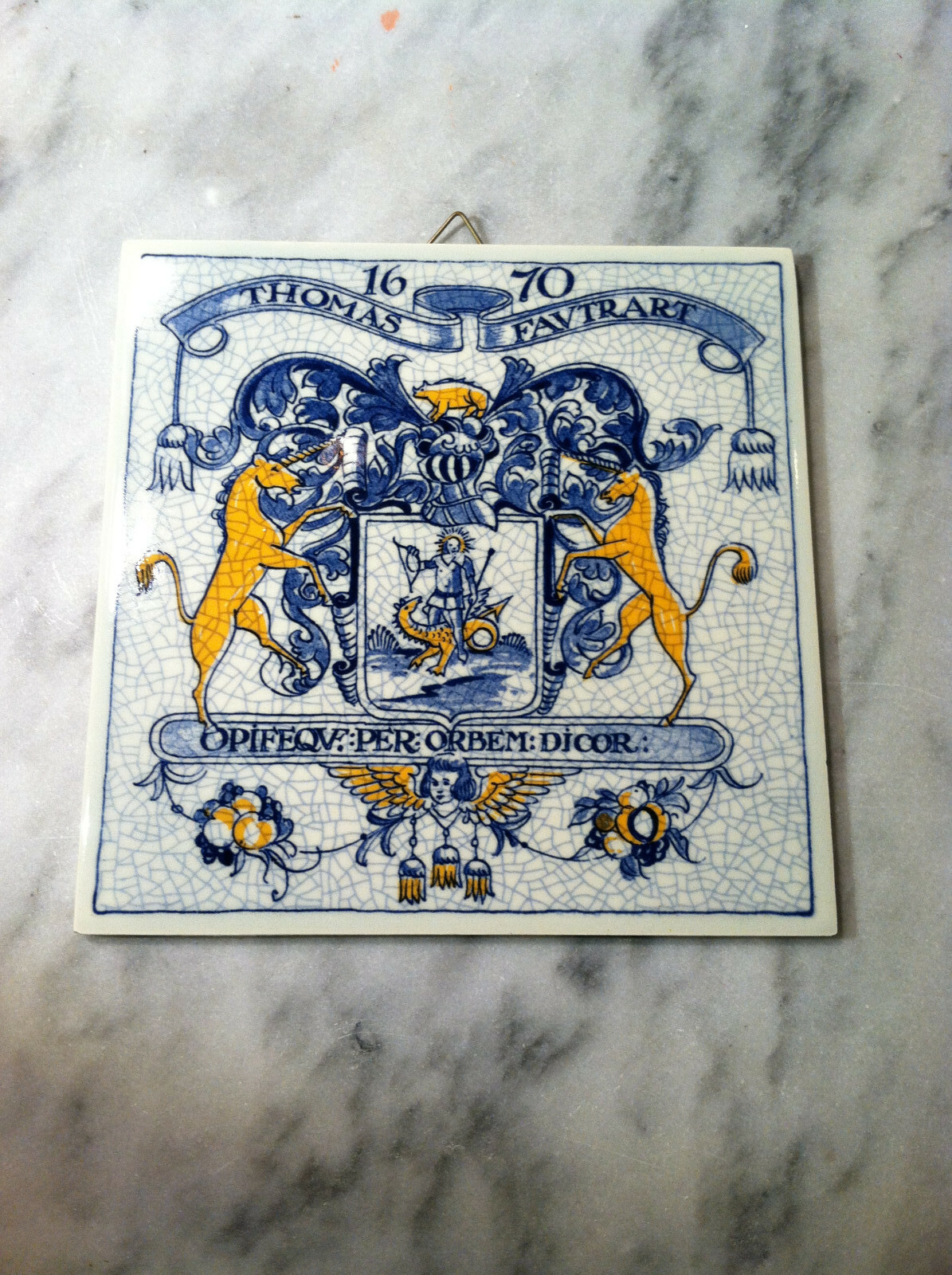 Vintage Handmade Pharmaceutical Delft Holland Tile-Limited Edition
