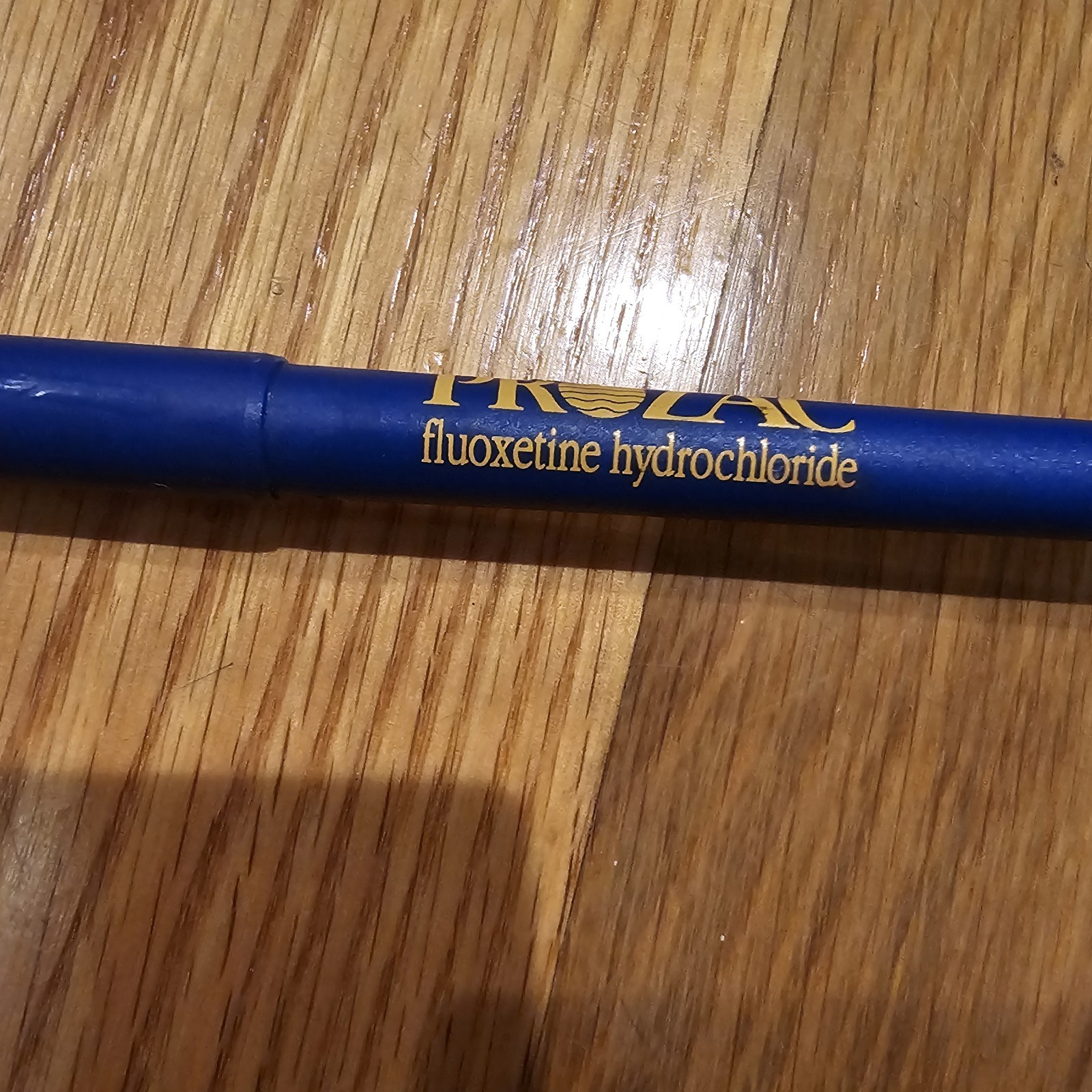 PROZAC FLUOXETINE HCL Pharmaceutical Drug Rep Marker Vintage Blue BIC READ Prop
