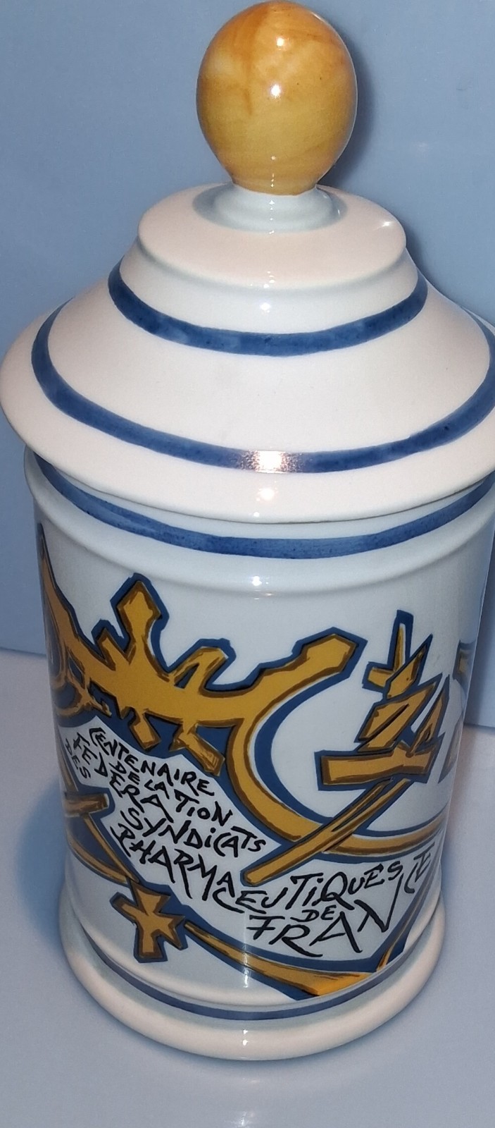 Vintage Limoges Chemist Apothecary Jay by Georges Mathieu for 100th Anniversary