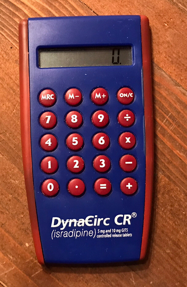 DYNACIRC CR PHARMACEUTICAL DRUG REP MINI CALCULATOR