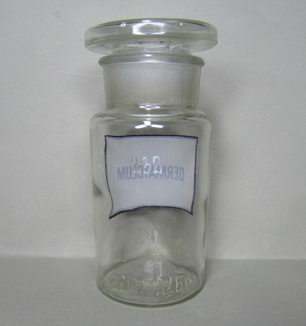 Vintage Medical Science Glass Bottle,Germany,DERMATOLUM