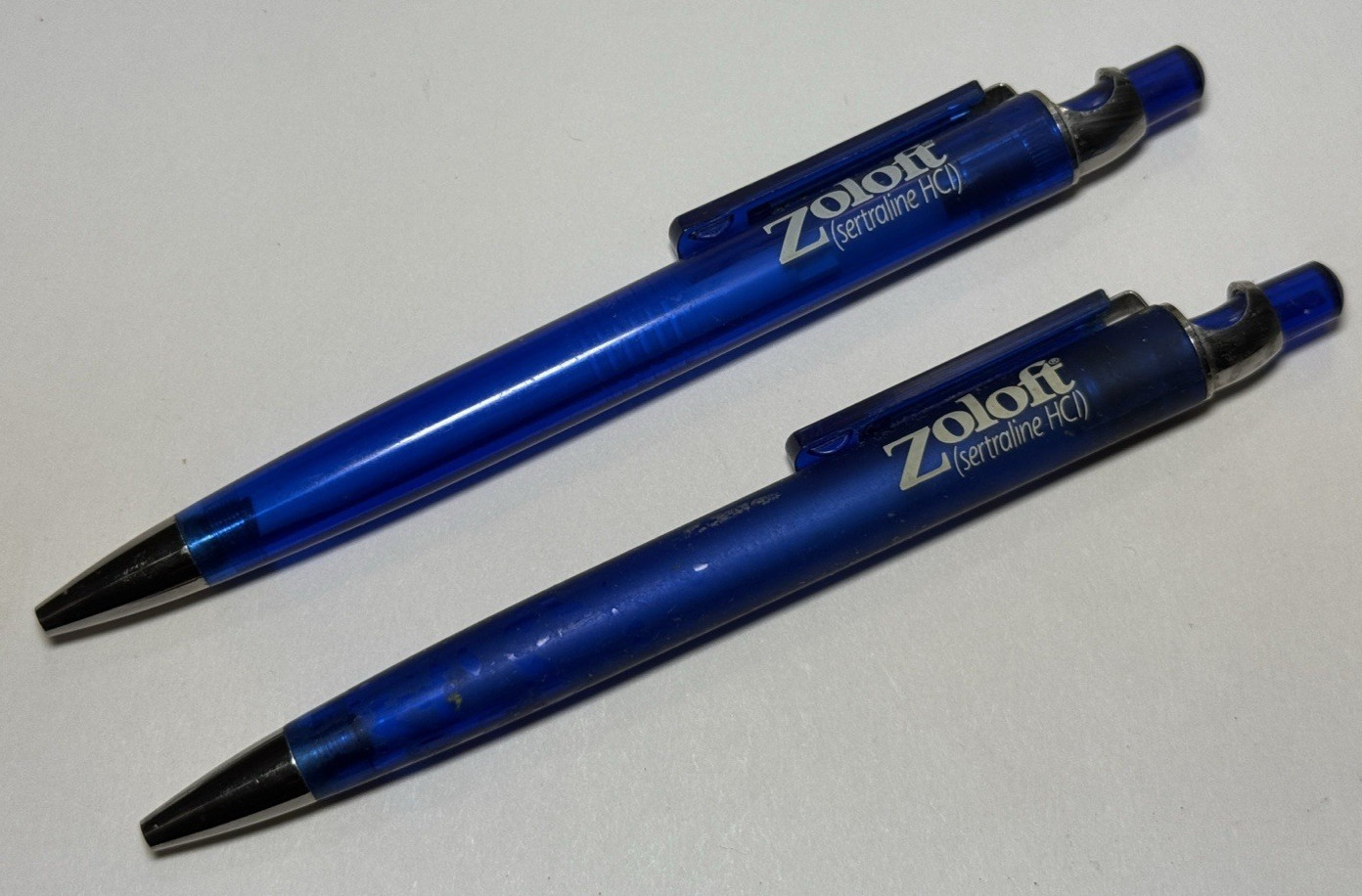 Pfizer Zoloft Pen Lot Drug Rep Blue Rubberized Rare Pharmaceutical Medical Promo