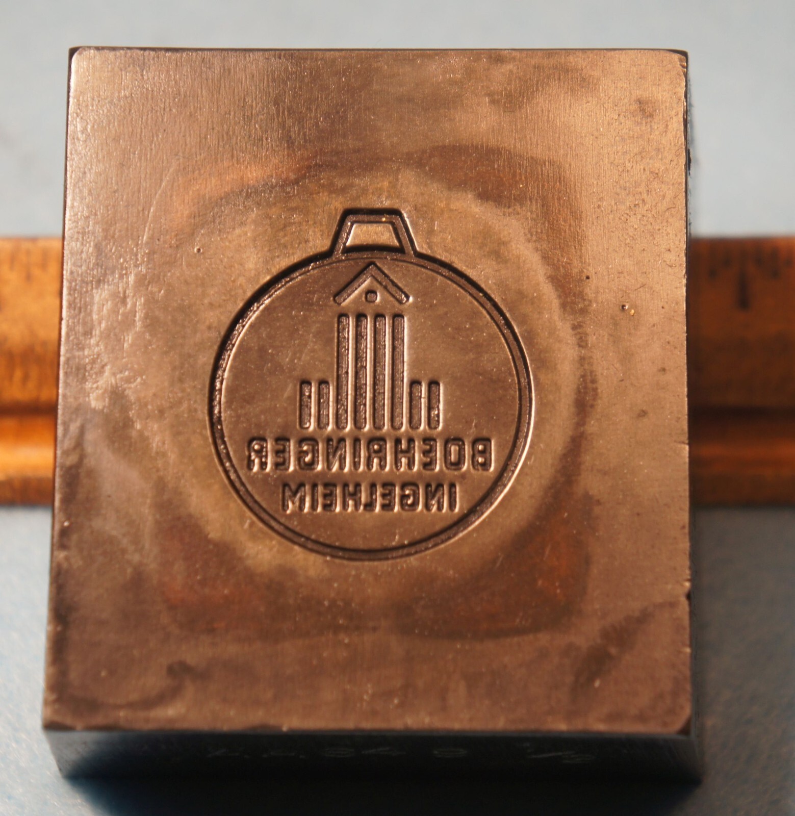 1980 BOEHRINGER INGELHEIM Logo Fob Medal STEEL STAMPING DIE Robbins RBX506