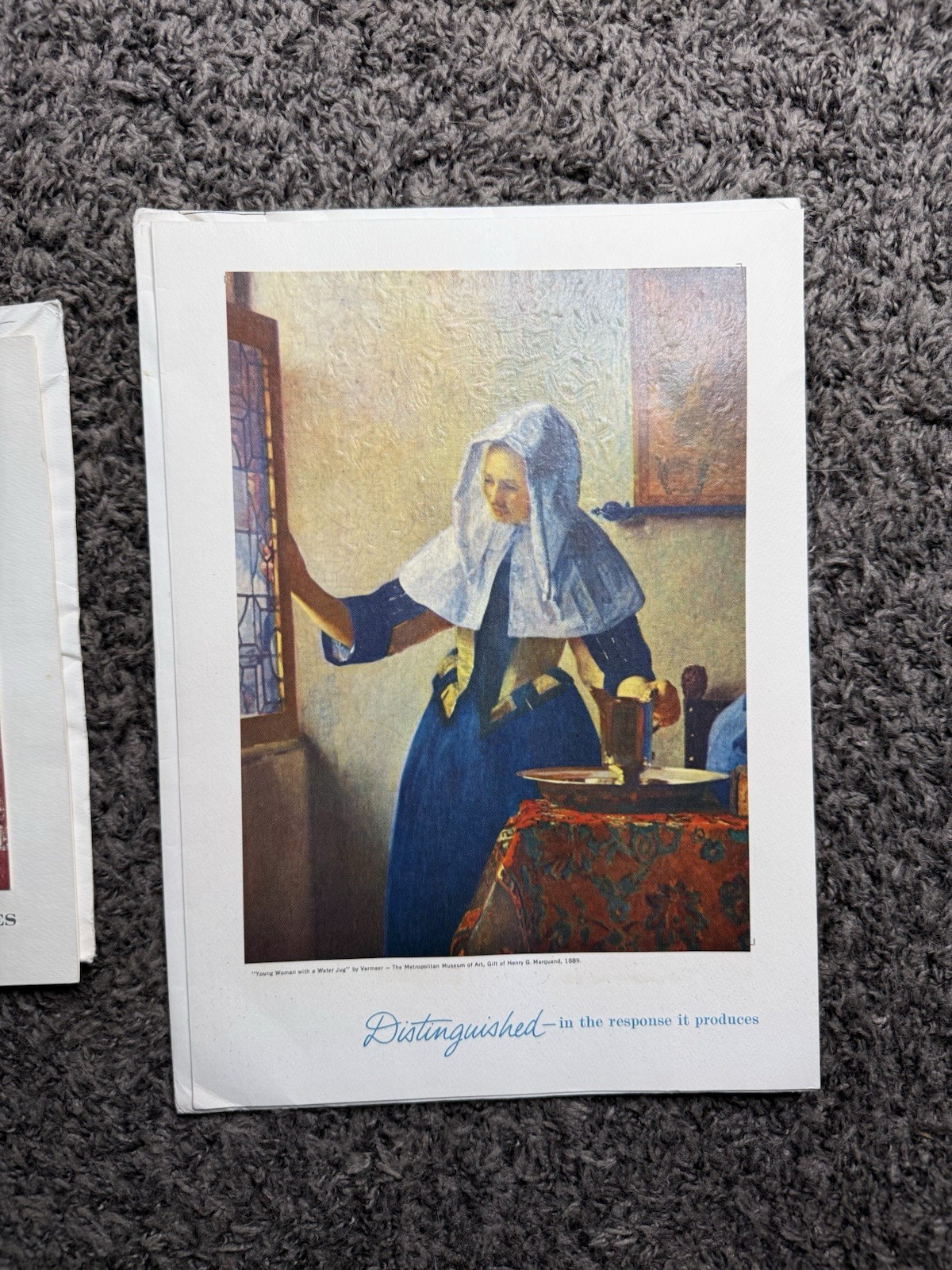 Vintage Pfizer Renese Medical Art Print Brochure Lot Vermeer Utillo 1963 2pc
