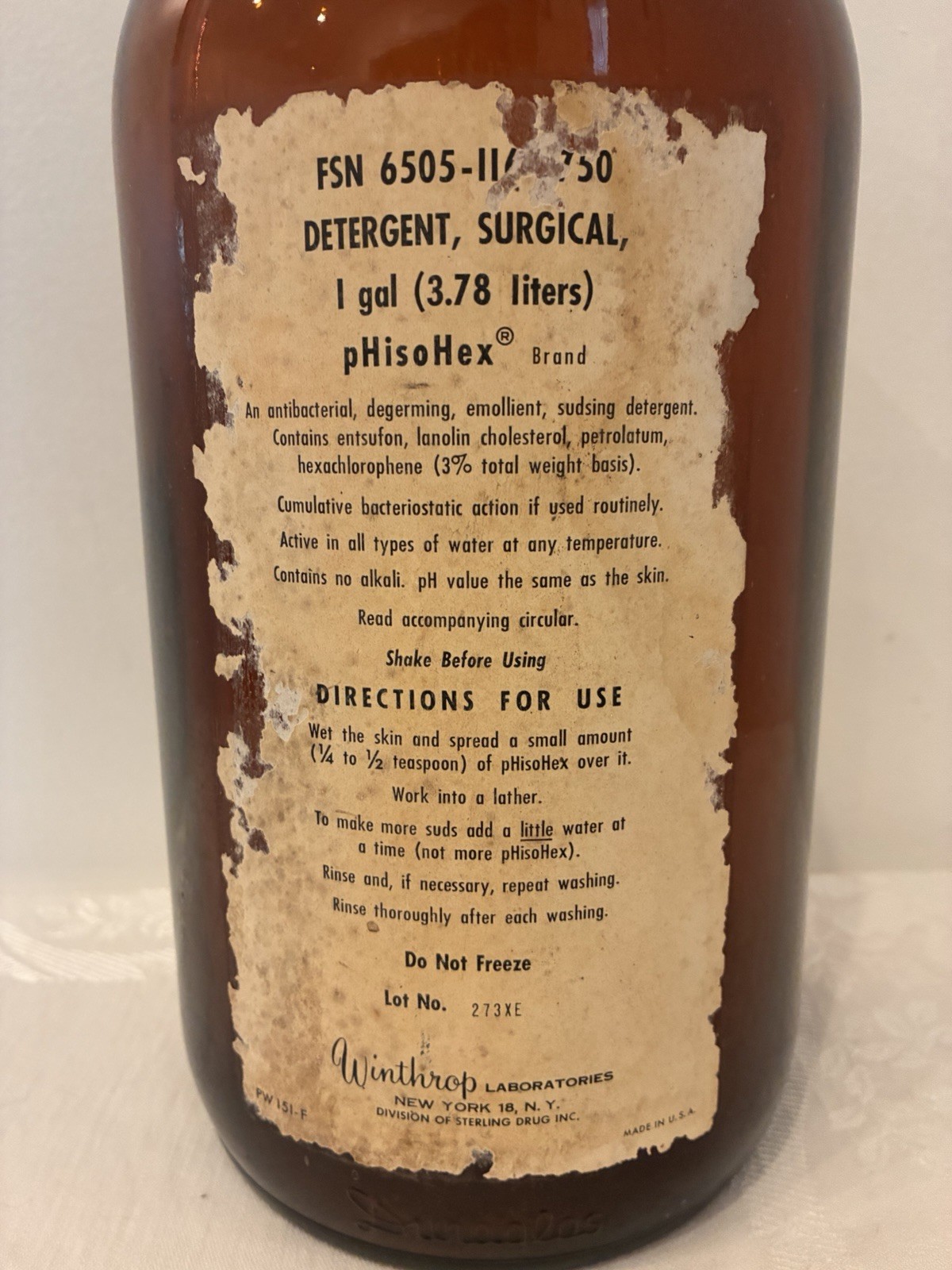 Pair Amber Glass Gallon Medicine Bottle Surgical Doctors Office Cough Syrup