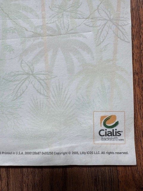 Cialis Tarzan & Jane Drug Rep Pharmaceutical Rare Collectible Notepad Paper
