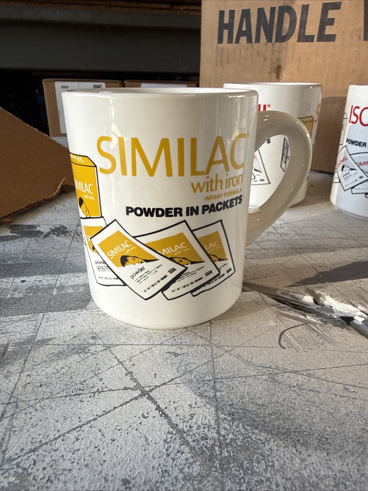 4 Vintage Isomil And Similac Formula Drug Advertisement Coffee Mug Rare