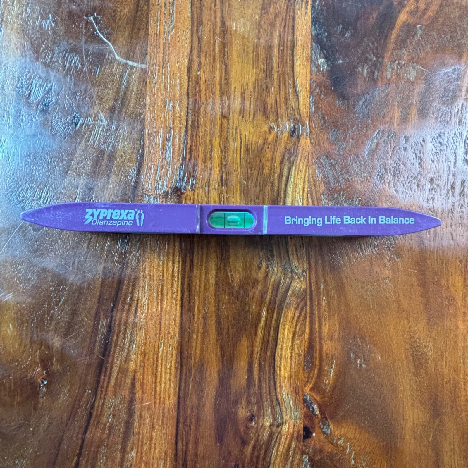 Vintage Zyprexa Olanzapine Pharma Promo Magnetic Level Purple Teal Rare Collect