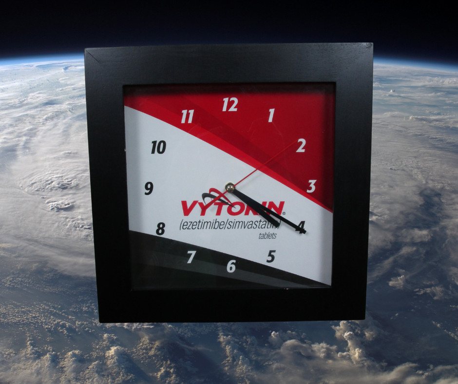 Vintage Vytorin Clock Pharmaceutical Collectible Rx Drug Rep Advertising Promo