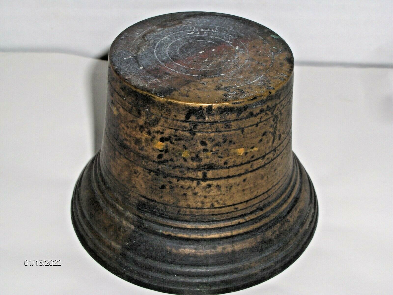 Rare Antique Primitive 19th Century Apothecary Brass Mortar Only