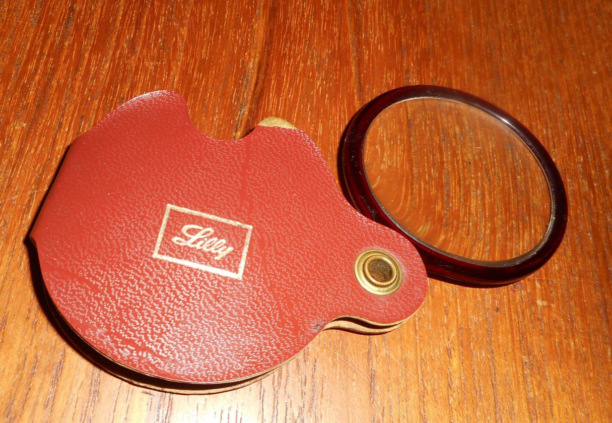 Vintage LILLY -Cordran Magnifying Glass- Pharmaceutical Advertising