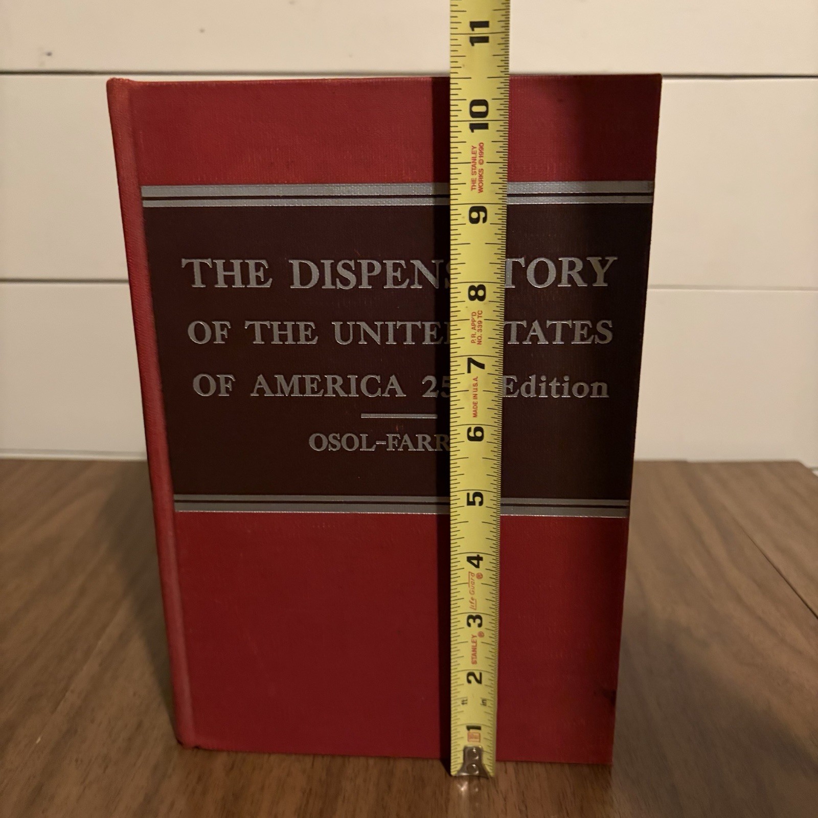 The Dispensatory of the United States of America 25th Ed 1955 Medical Book