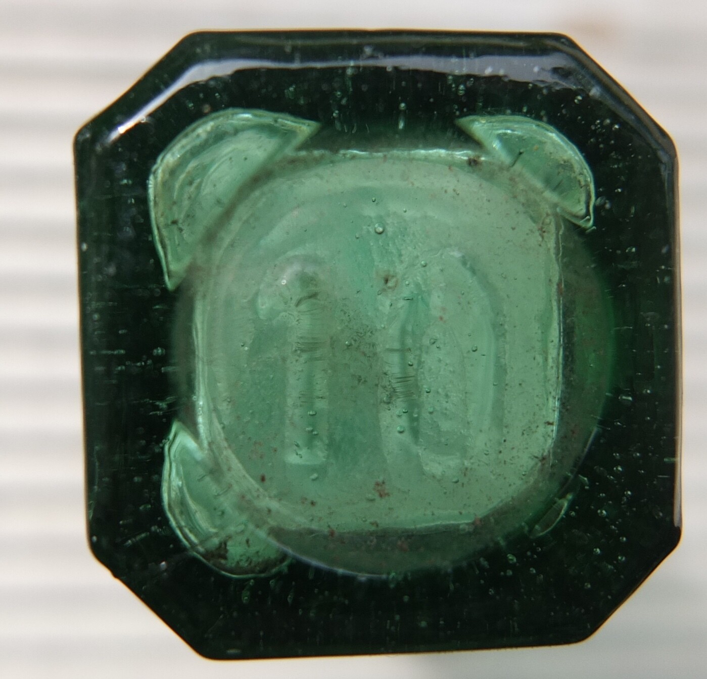 Vintage Green Glass Small Pharmaceutical Bootle