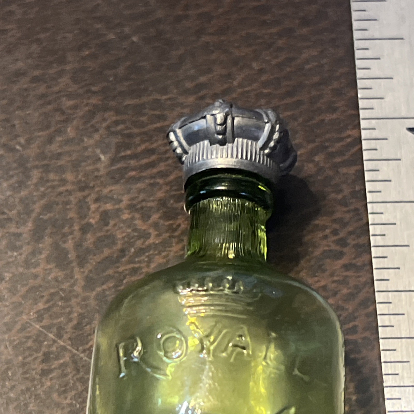 Vintage 1900s Green Pharmacy Drug Btl Royal Lime & Crown Stopper