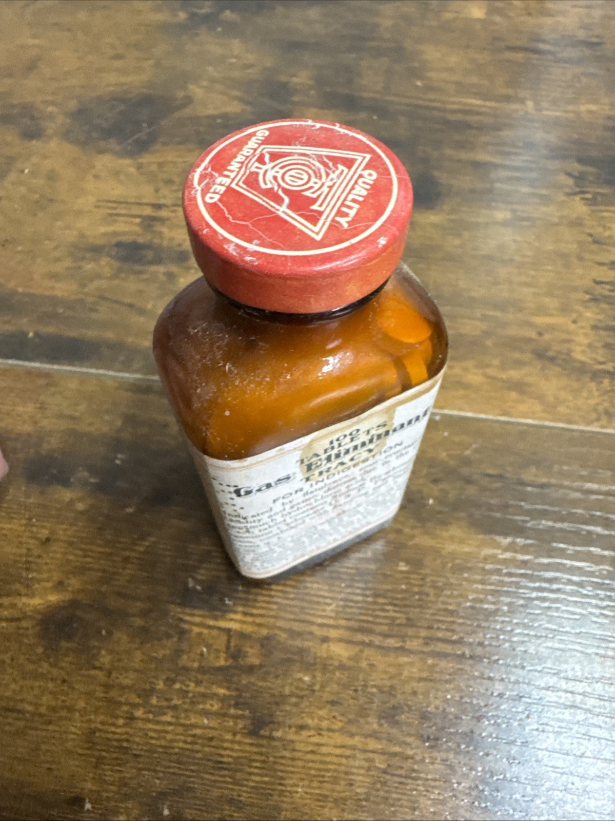 TRACY GAS ELIMINANT TABLETS Expired Obsolete VINTAGE Collectible MEDICINE BOTTLE