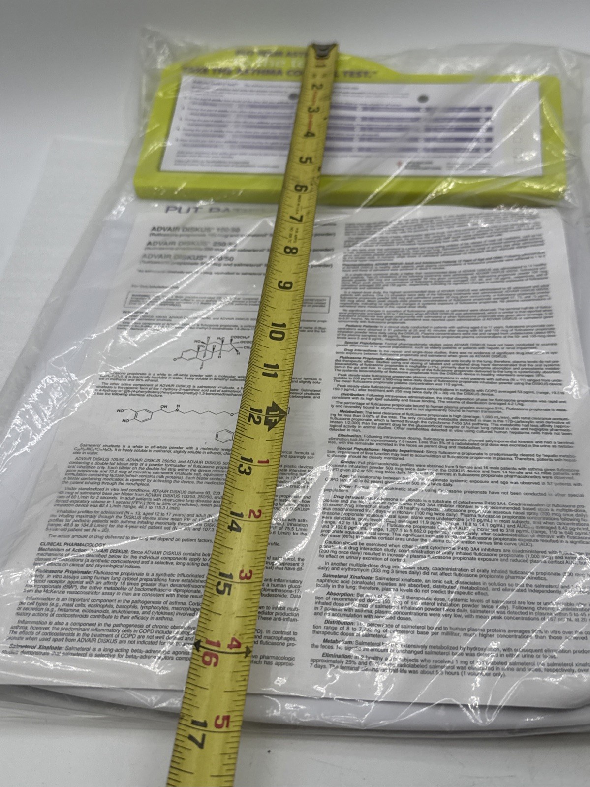 Vintage 2005 Advair Pharmaceuticals 16” Clipboard Drug Rep Promotional Sealed