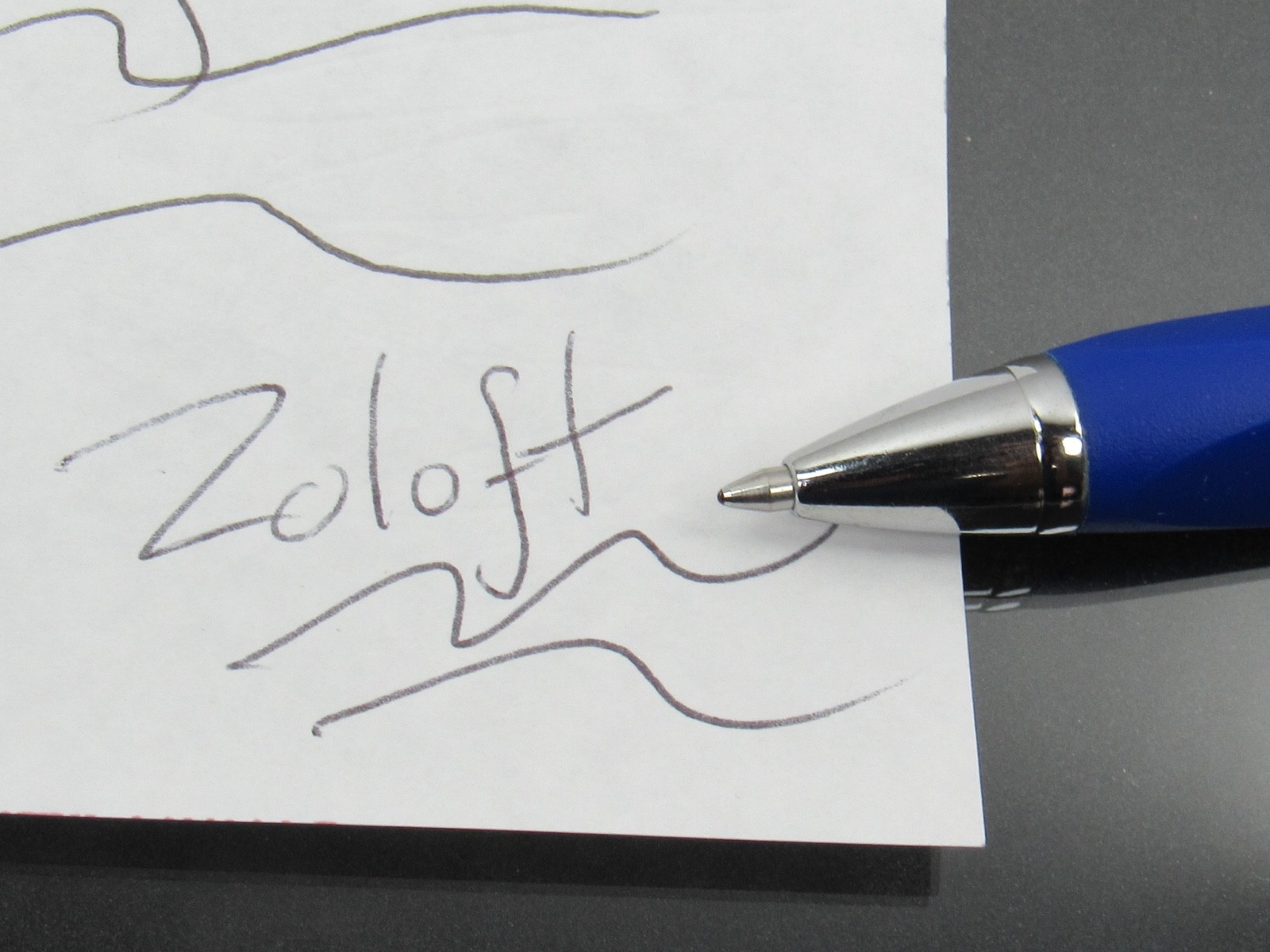 Zoloft METAL Twist PEN Triangular Gripper Drug Rep Pharmaceutical Medical Promo