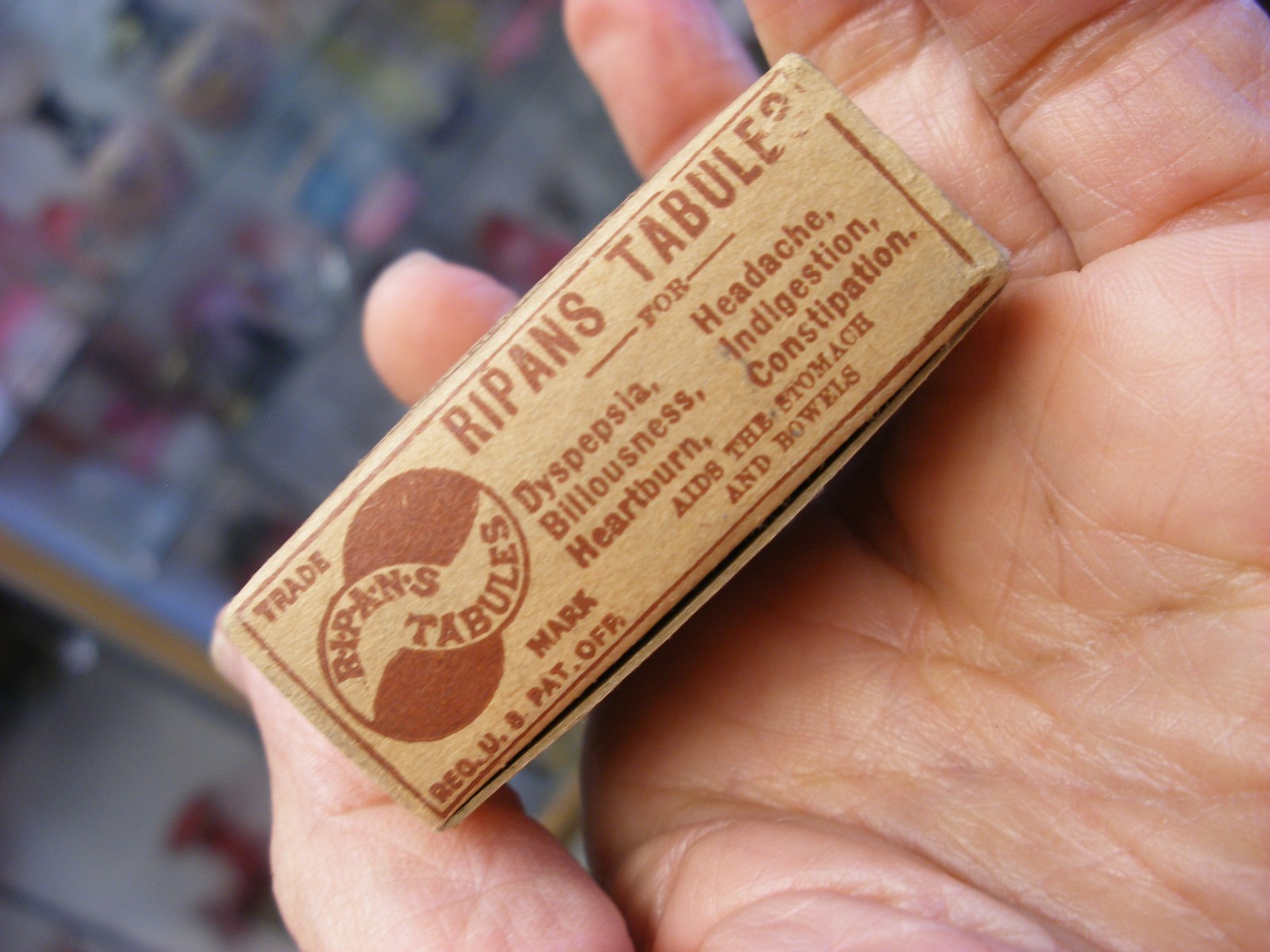 Vtg Medical Remedy Pharmacy Quack Cure – Chocolate Coated Ripans Tabules Tin