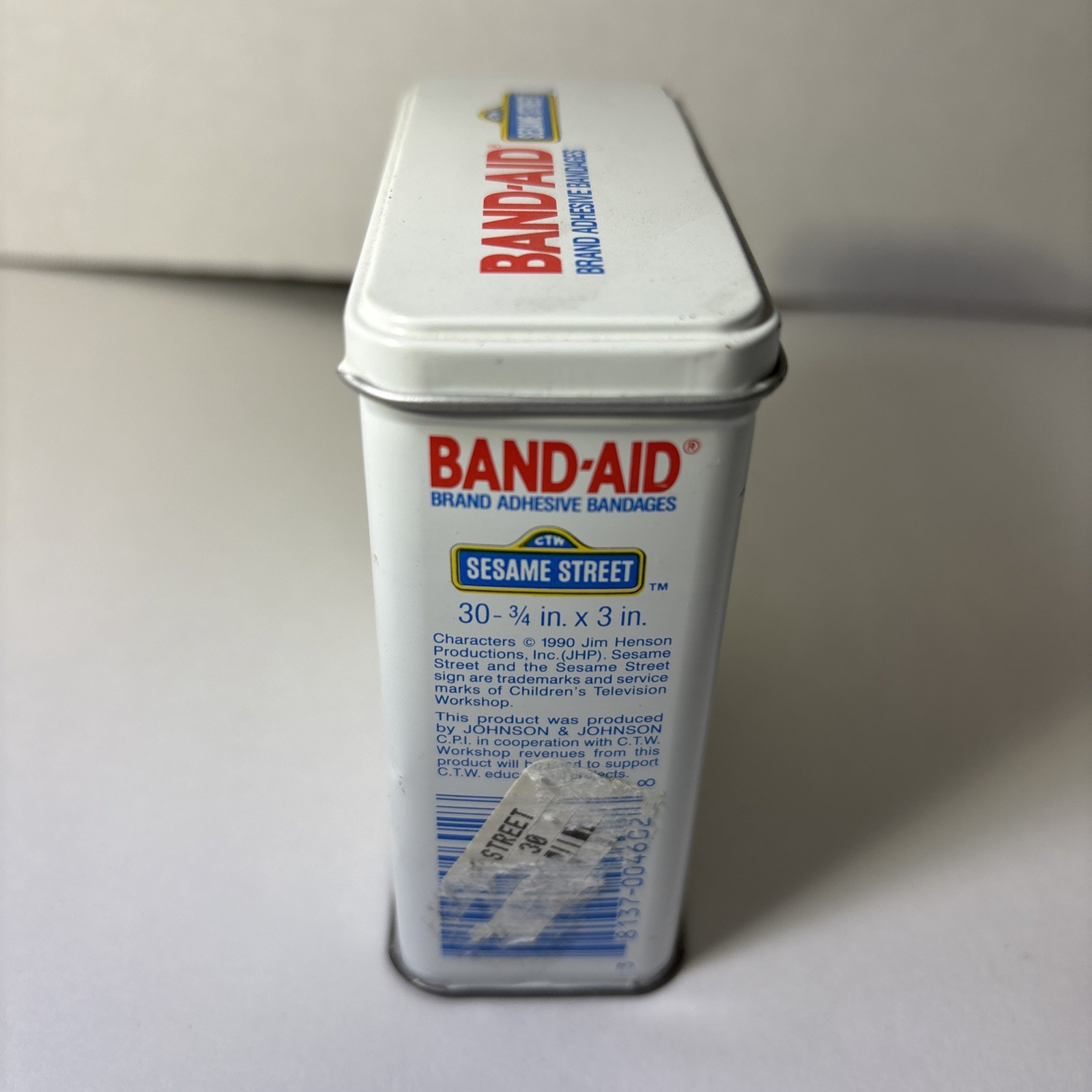 Vintage Johnson & Johnson Sesame Street Band-Aid Big Bird Tin Empty