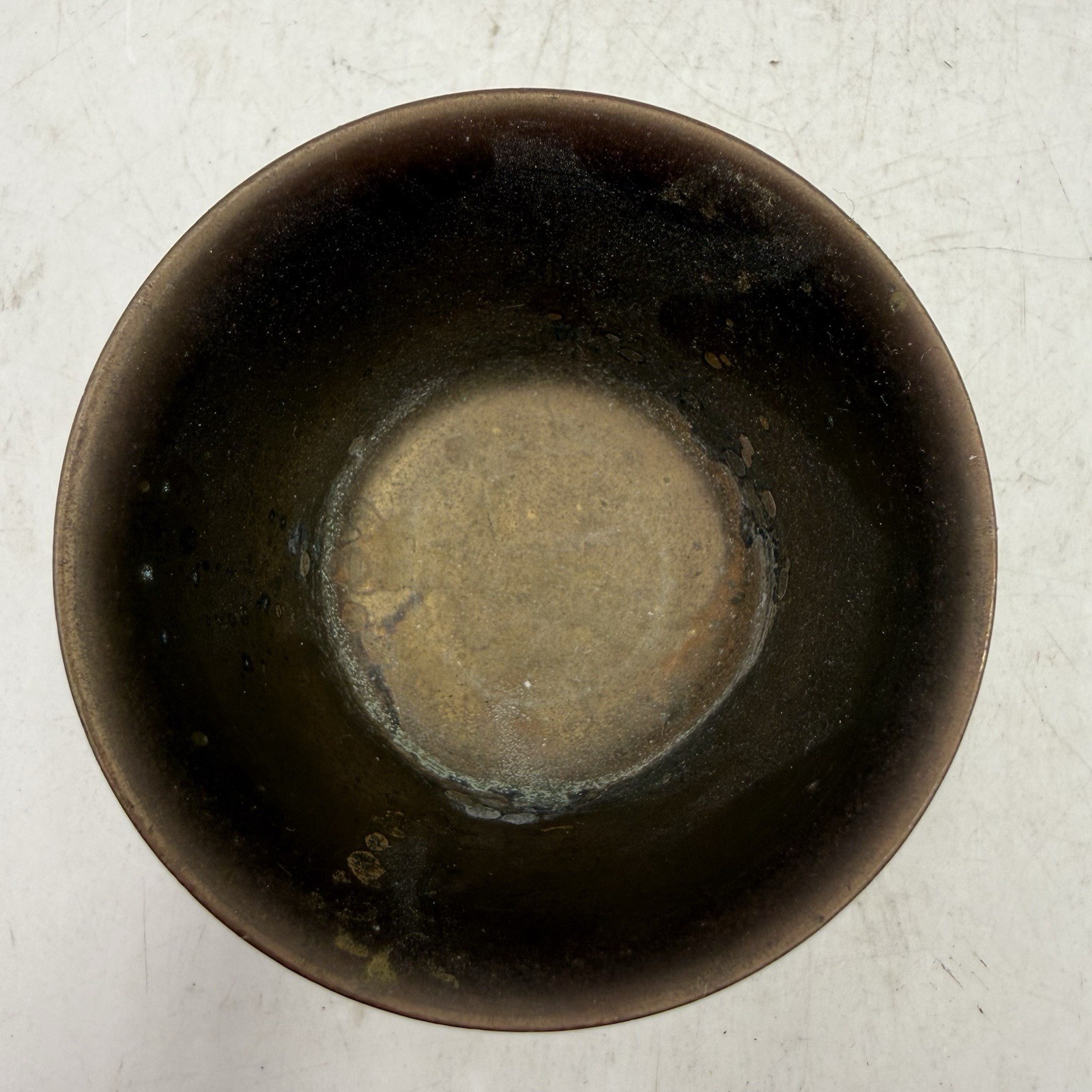 Vintage Brass Mortar and Pestle, Lion Head Design, 2” Tall