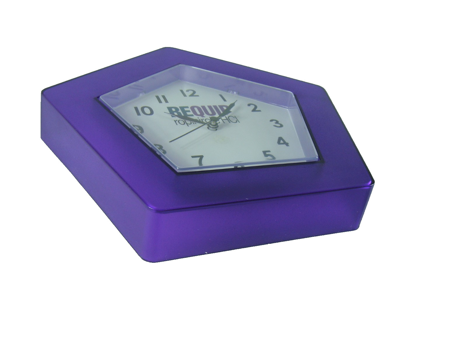 Requip Pharmaceutical Rep Office Clock Purple 10 Inch Diameter